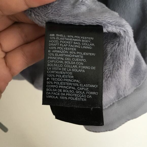 The North Face Windwall Hooded Jacket Gray fleece lining size S full zipper - Picture 7 of 11